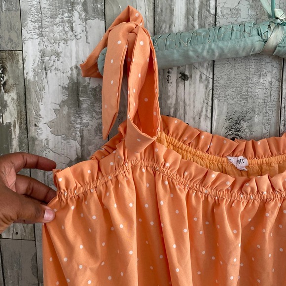 Lucca orange polka dot dress L - Picture 3 of 6